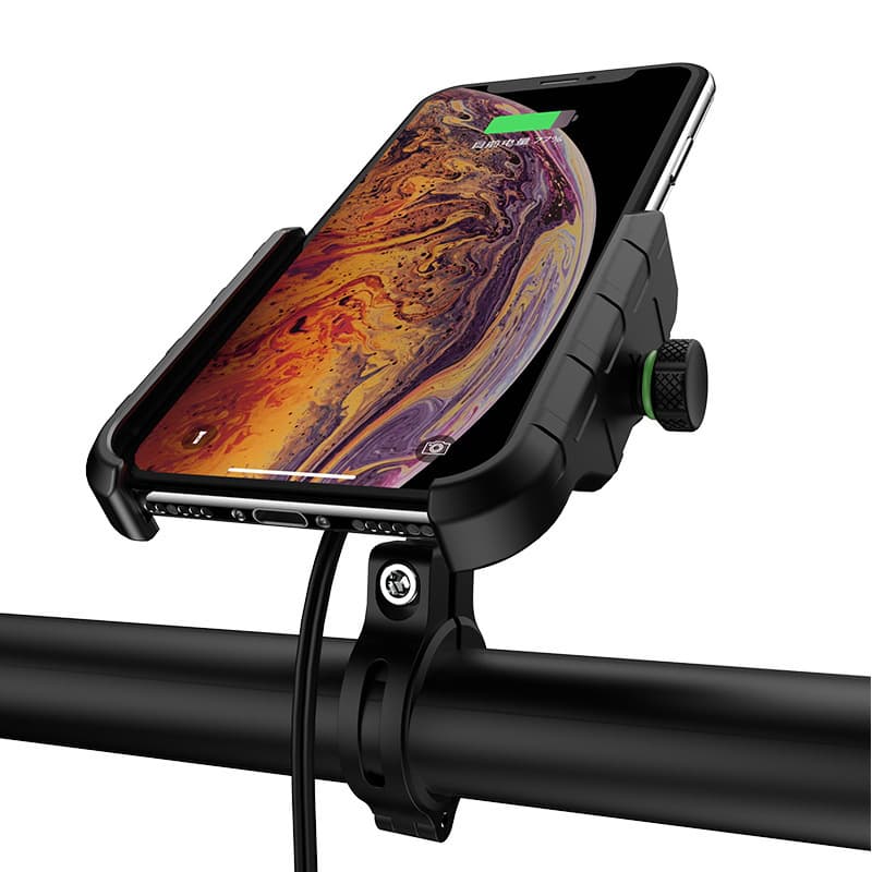 Motorcycle Wireless Charging Phone Mount 15W Fast Charge Wireless Navigation Mount Wireless Charger