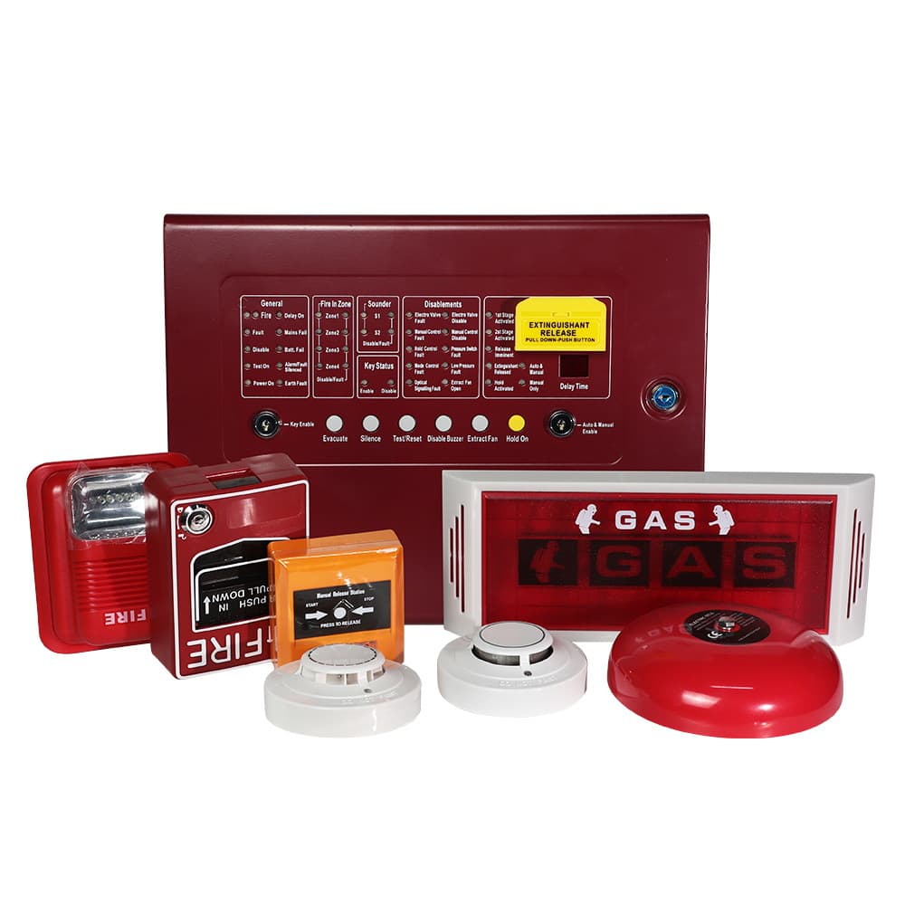 Zone 4 Gas Fire Suppression Control Board, Server Room Gas Fire Controller, Gas Leak Alarm System Control Panel