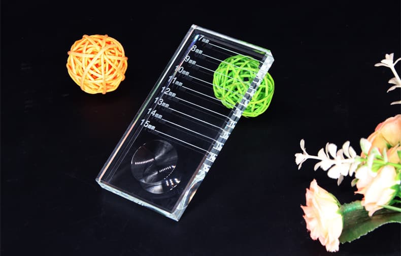 Eyelash Extension Crystal Pad Tool Glue Tray with Scale, Lash Groove Drop Glue 2-in-1