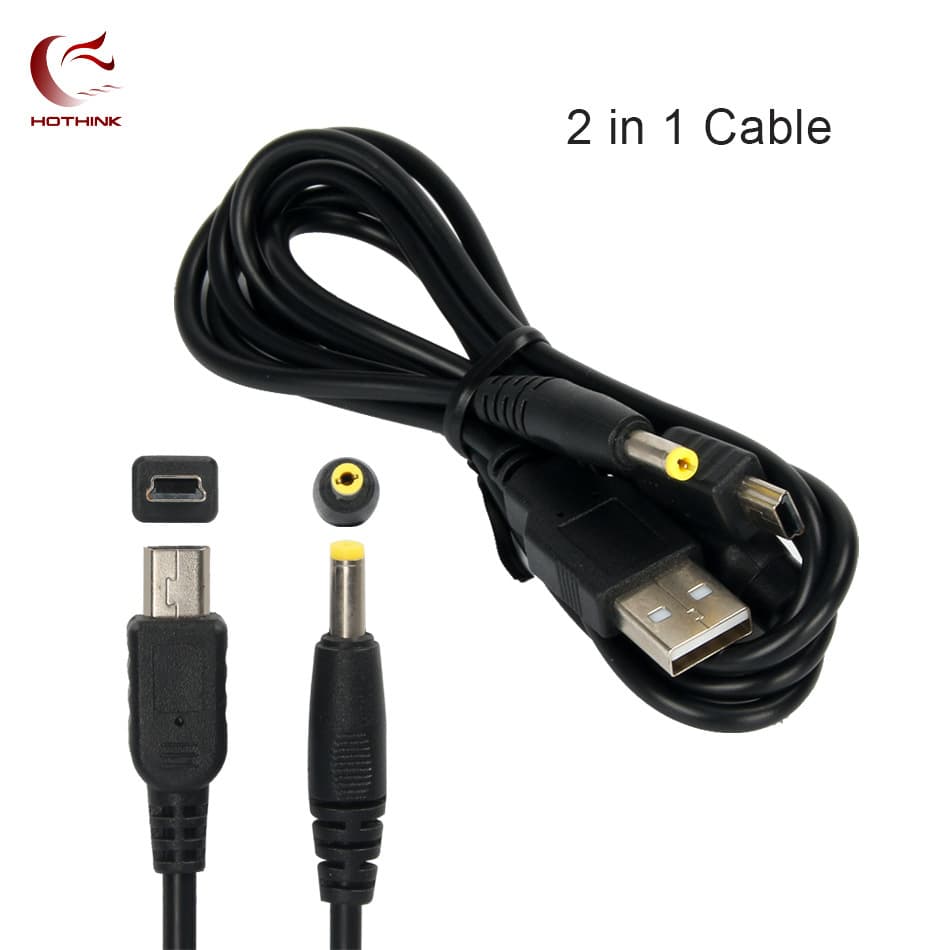 PSP Charging Cable PSP 3000 Data Cable PSP1000 2000 USB Cable 2-in-1 USB Charging Cable