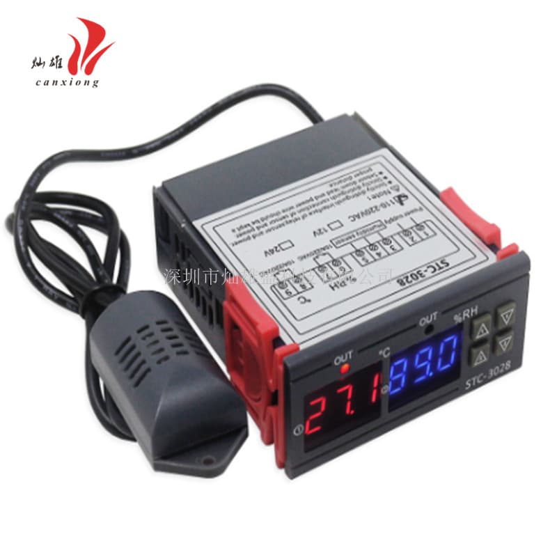 STC-3028 Intelligent Digital Display Temperature and Humidity Controller Breeding Incubation Thermohygrometer Humidity Meter Thermostat