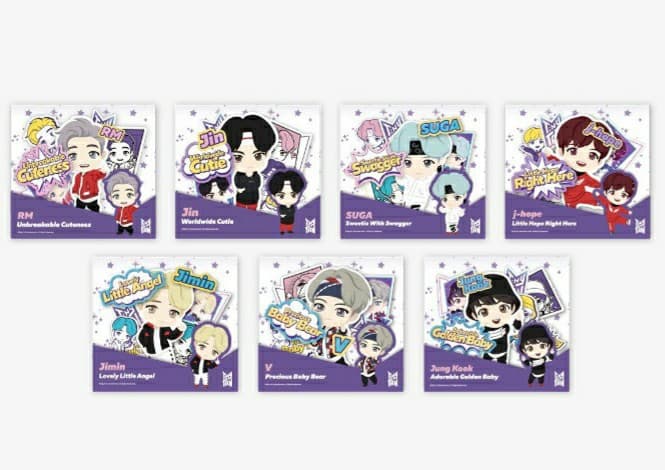 BTS TinyTan Official Sticker Cartoon Bang Bang Con