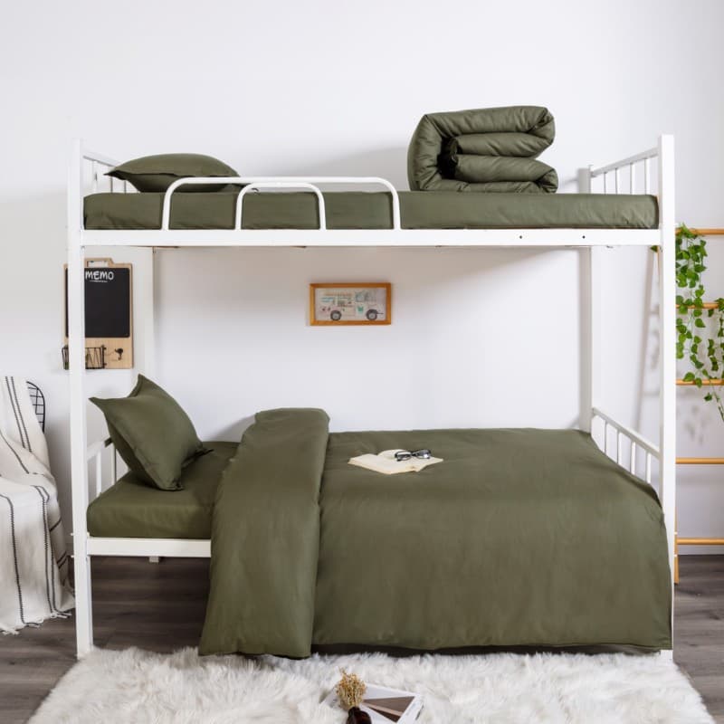 Wholesale Military Green Bed Sheet Set Military Green Three-Piece Set Single Bed Duvet Cover Bedding In Stock