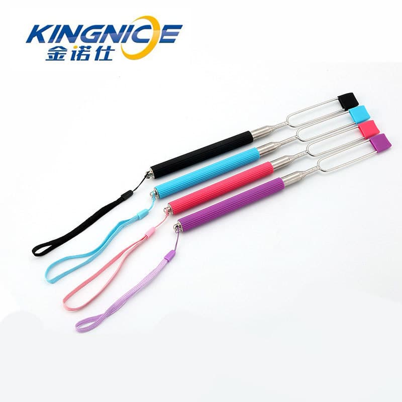Telescopic Stainless Steel BBQ Fork, Colorful Silicone BBQ Fork, 7-Section Telescopic Mushroom Fork, BBQ Tools Wholesale