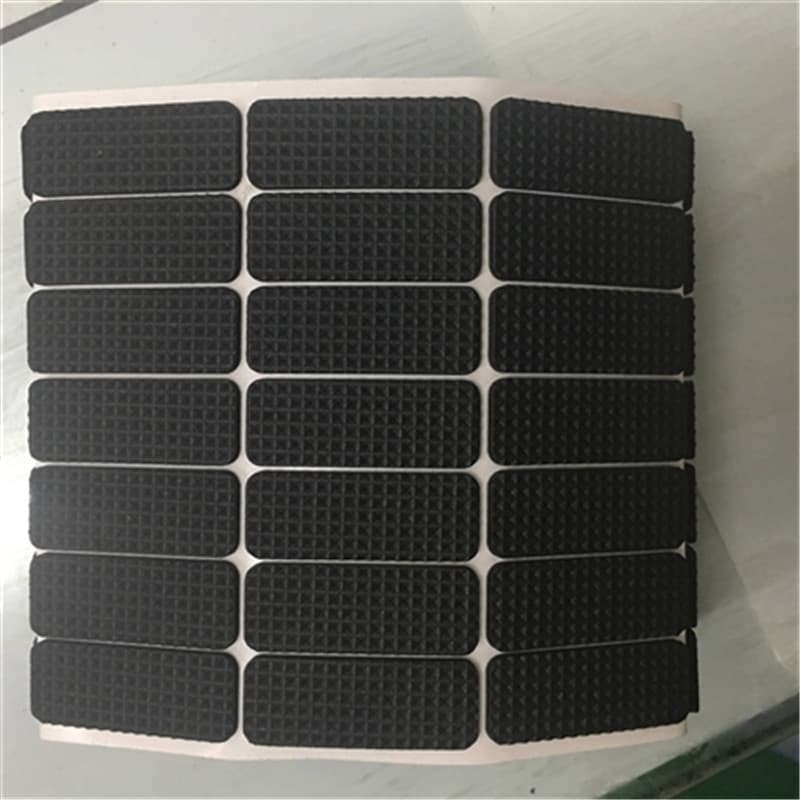 Self-adhesive grid silicone pads, patterned rubber sheets 1/2/3mm, self-adhesive anti-slip rubber strips, black rubber pads