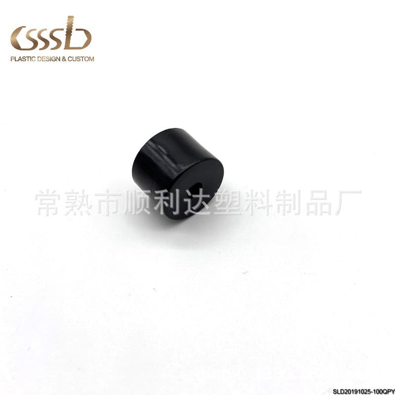 C-shaped table leg pads made of black polyoxymethylene wear-resistant injection molded parts - source factory.