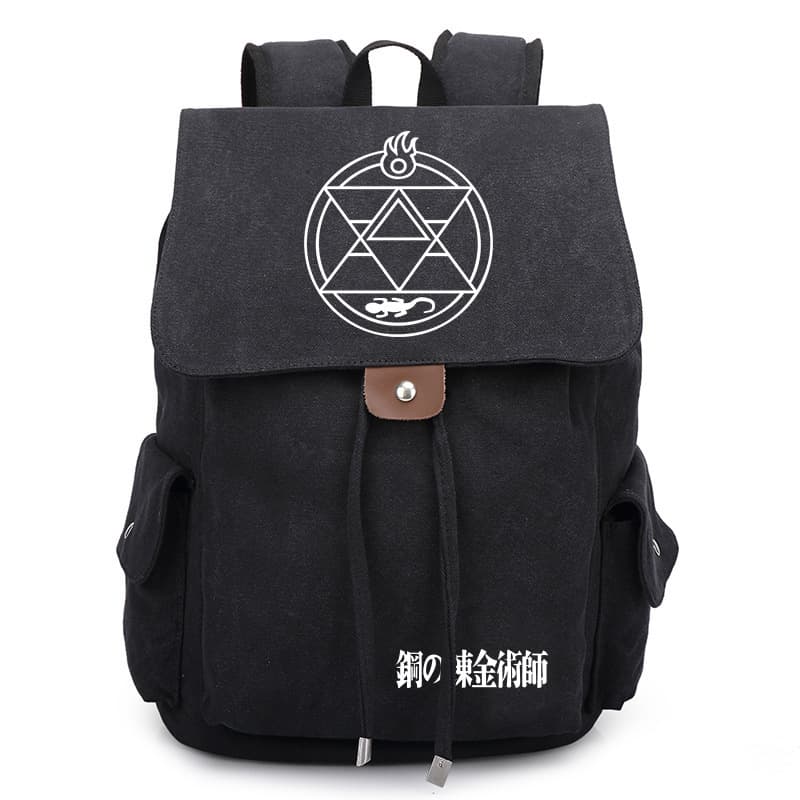 Steel Alchemist Edward Cartoon Casual Travel Backpack for Men and Women Trendy Backpack