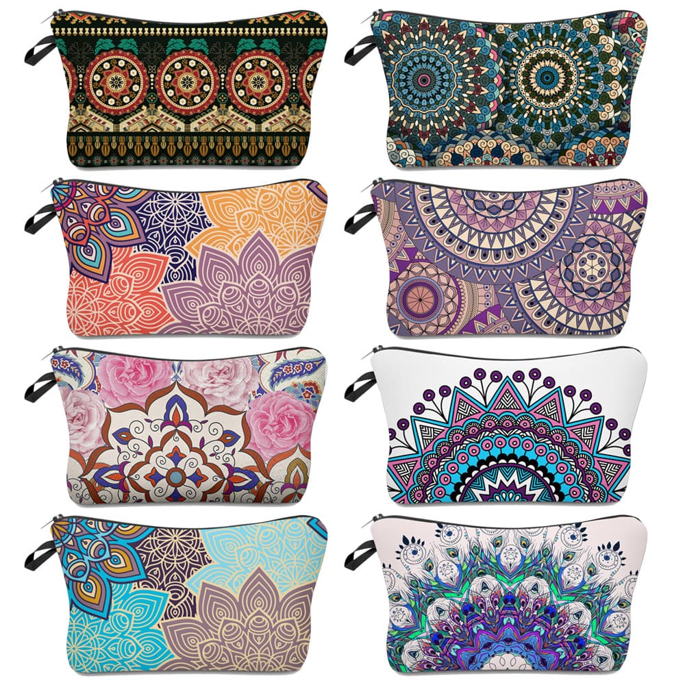 New Mandala Ladies Dumpling Shaped Cosmetic Bag Multifunctional Wash Bag Can Be Customized Logo Fashionable Leather Goods