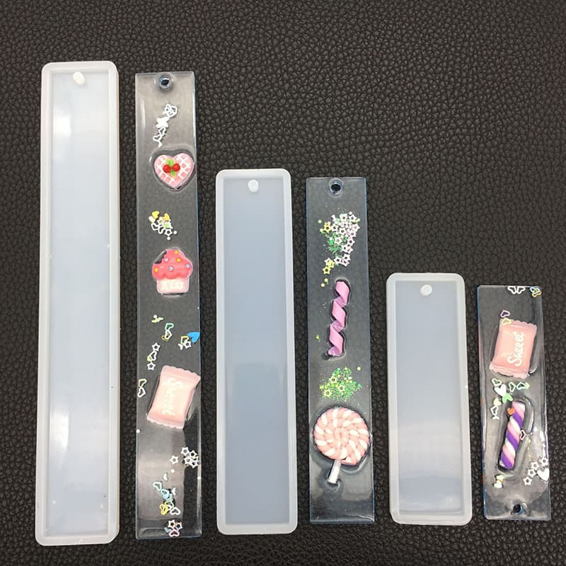 Crystal Epoxy Resin Mold Blank Bookmark Ancient Style Aromatherapy Wax Sheet Mold Plaster Mold Crystal Dried Flower Mold Silicone Mold