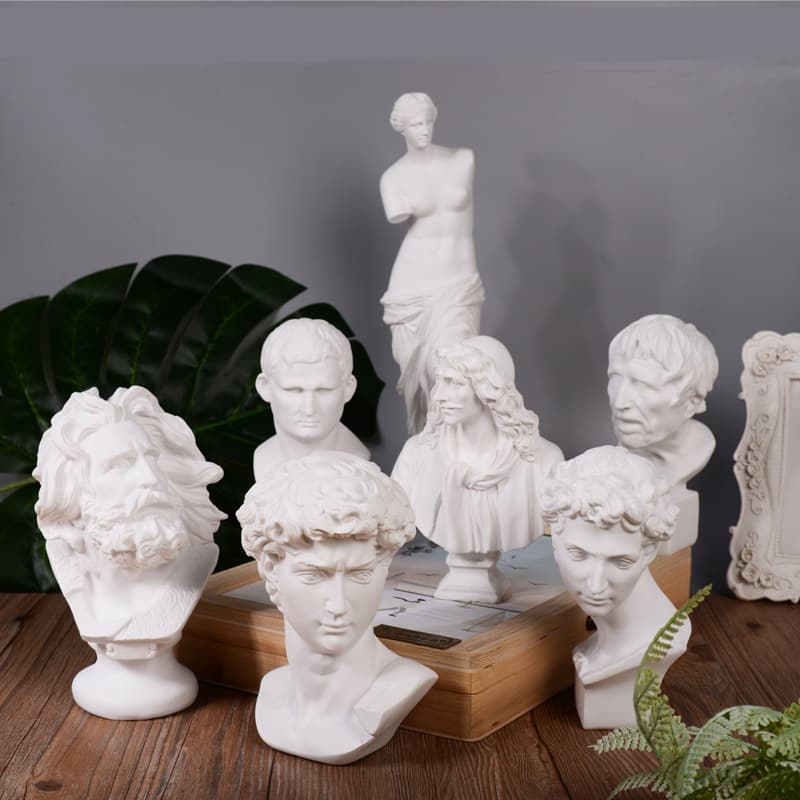 Customized resin plaster statue 15cm fine art plaster statue sketch with Venus ornaments plaster statue of David