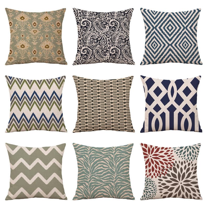 Amazon Hot Selling Household Products Nordic Morocco Pillow Case Thickened Cotton Linen Sofa Cushion Cover Without Core