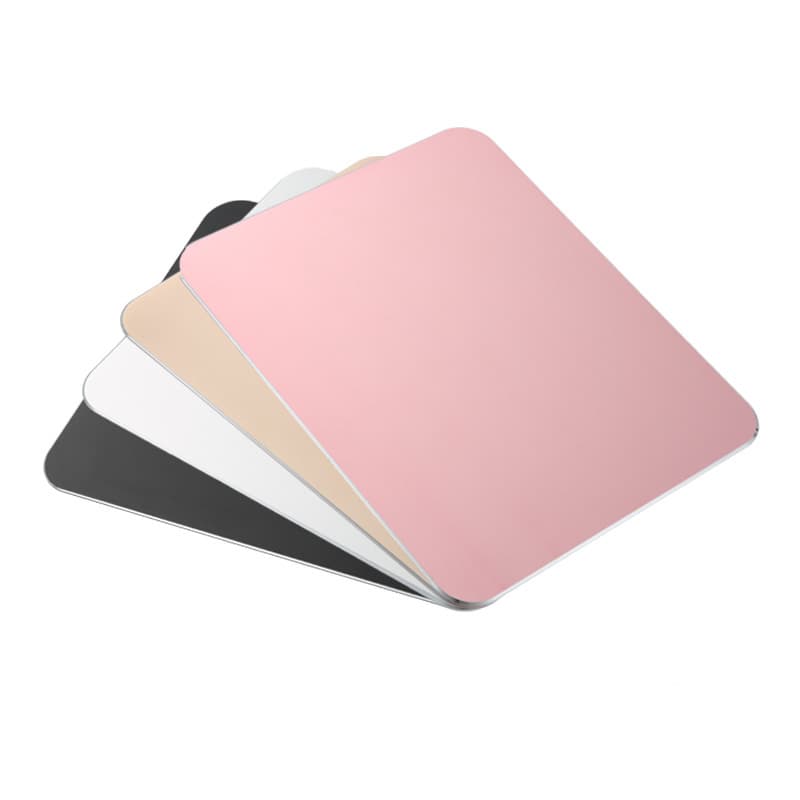 Wholesale Aluminum Alloy Computer Mouse Pad Office Desktop Metal Mouse Mat Logo Printing Advertisement Gift Mouse Pads