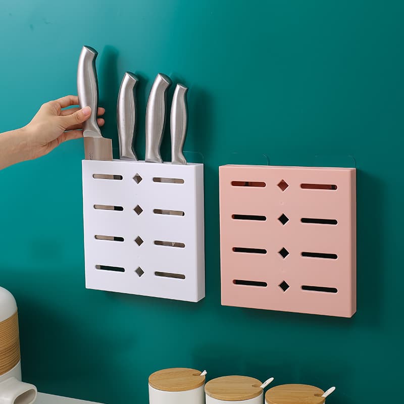 No-Drilling Hidden Knife Holder Kitchen Storage Invisible Tool Socket Wall Mounted Household Utensil Rack