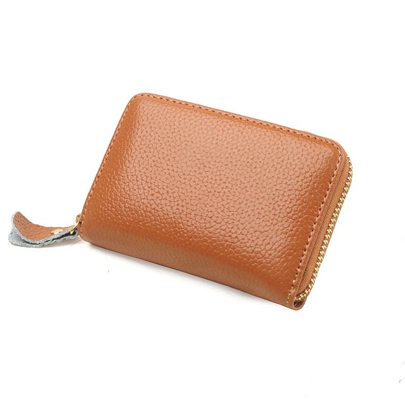 Genuine Leather Card Holder Slim Mini Cute Card Case for Men Women Korean Style Accordion Card Slot Business Card Wallet