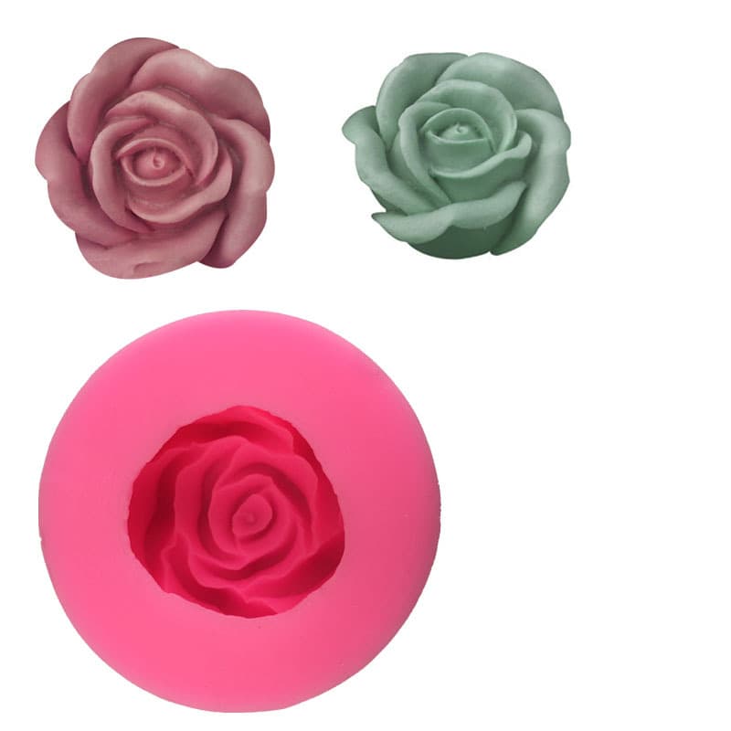 Large Rose Shape Aromatherapy Gypsum Food-Grade Liquid Silicone Mold for Soap, Candle, Epoxy Resin