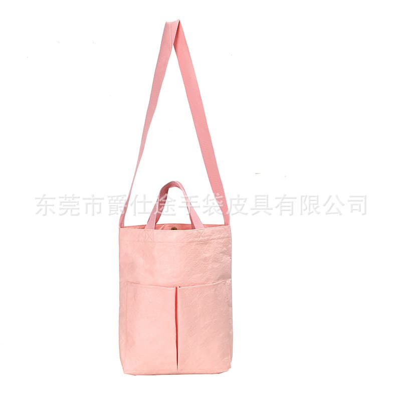 New Tyvek Women's Shoulder Bag, Pink Eco-friendly Tyvek Crossbody Bag, Ultra-light Durable Tyvek Bag