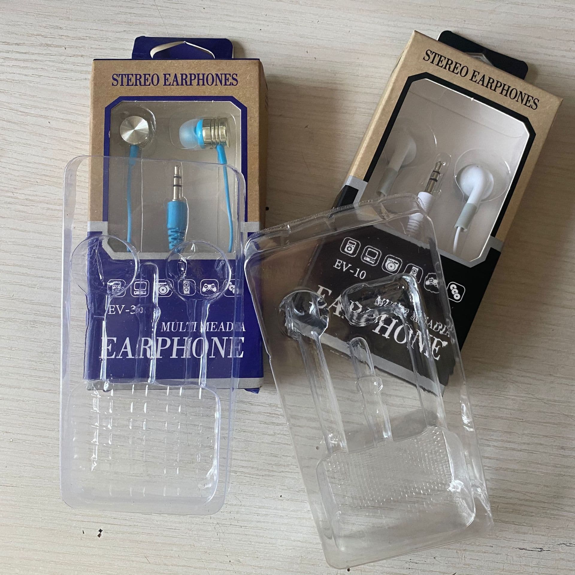 Universal Apple-style empty earphone packaging boxes, semi-in-ear blister packaging, flat-head earphone cardboard packaging cases