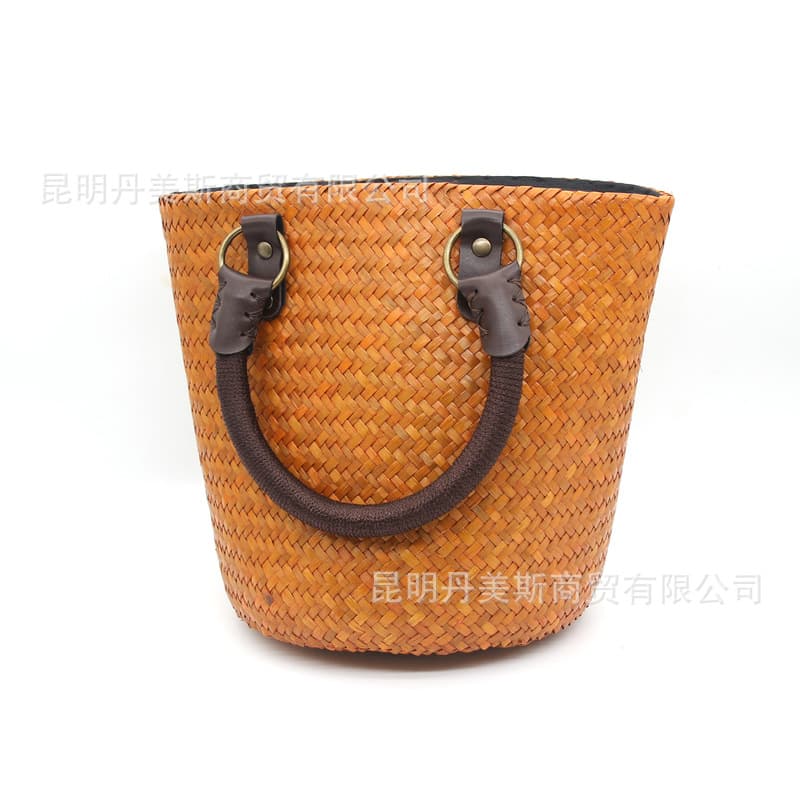 2022 New Thai Straw Bag Women Fashion Retro Hand Shaped Bag Trendy Ethnic Clothing Accessory