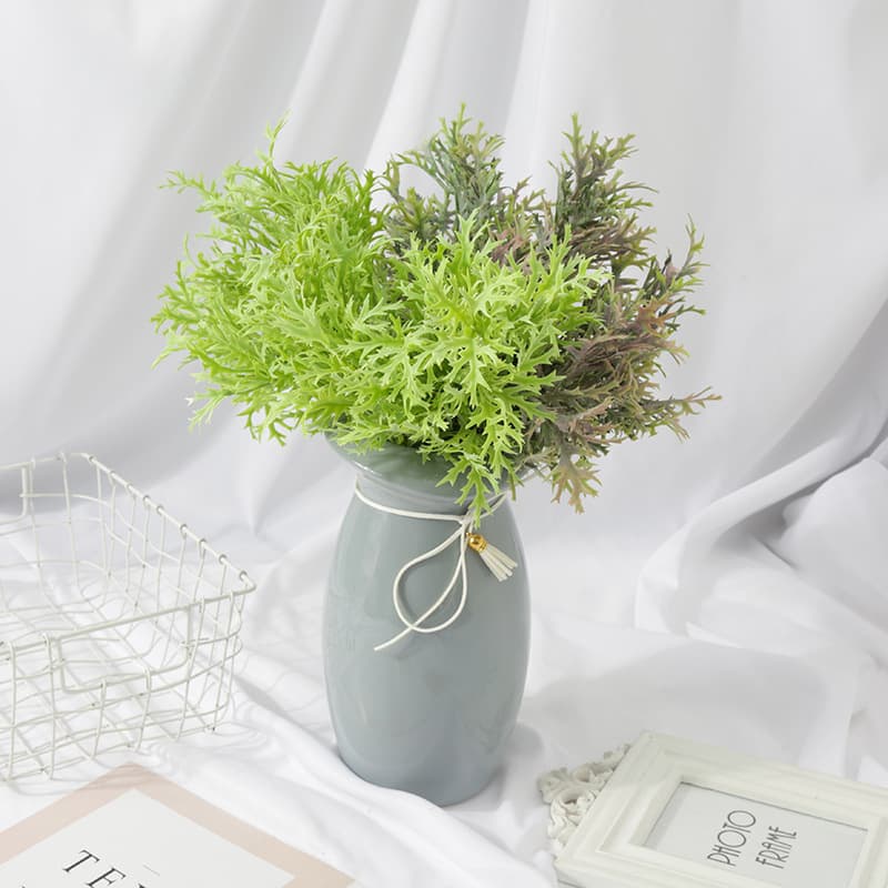 Simulated Flowers and Plants Chrysanthemum Leaves Green Plant Wall Restaurant Flower Arrangement Decoration Landscape Wedding Photo Studio Home Decor
