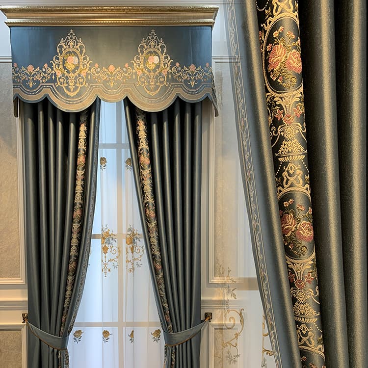 Modern Minimalist High-Definition Colorful Jacquard Seamless Curtain Fabric, Blackout Curtains and Sheers for Living Room and Bedroom