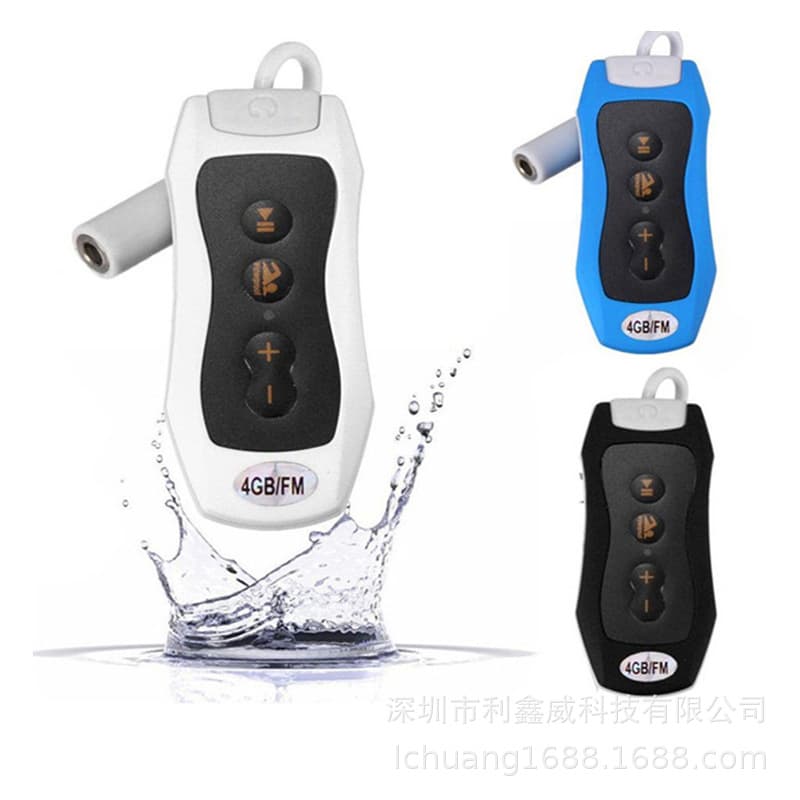 Waterproof Sport Running MP3 Music Player Headset Swimming Diving Clip MP3 FM IP68 Waterproof Digital Computer/MP3