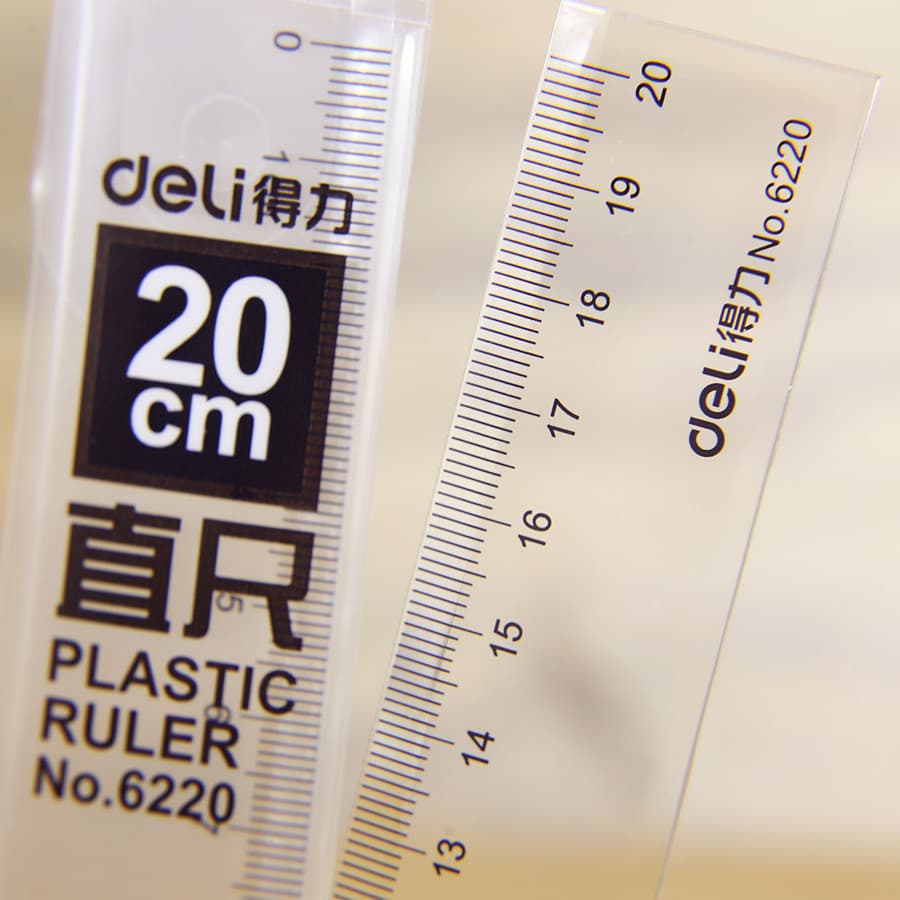 Effective ruler ruler 20cm cm plexiglass ruler plastic transparent ruler 6220 ruler for primary school students