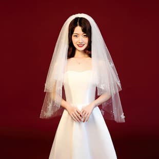 20 New Korean Style Bow Short Veil Tulle Butterfly Fairy Simple Bridal Wedding Accessories Styling Veil