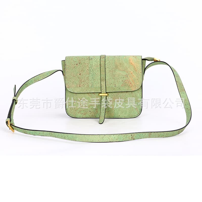Simple and Eco-friendly Coek Shoulder Bag, New Eco-friendly Cork Crossbody Bag, Waterproof Real Wood Small Square Bag