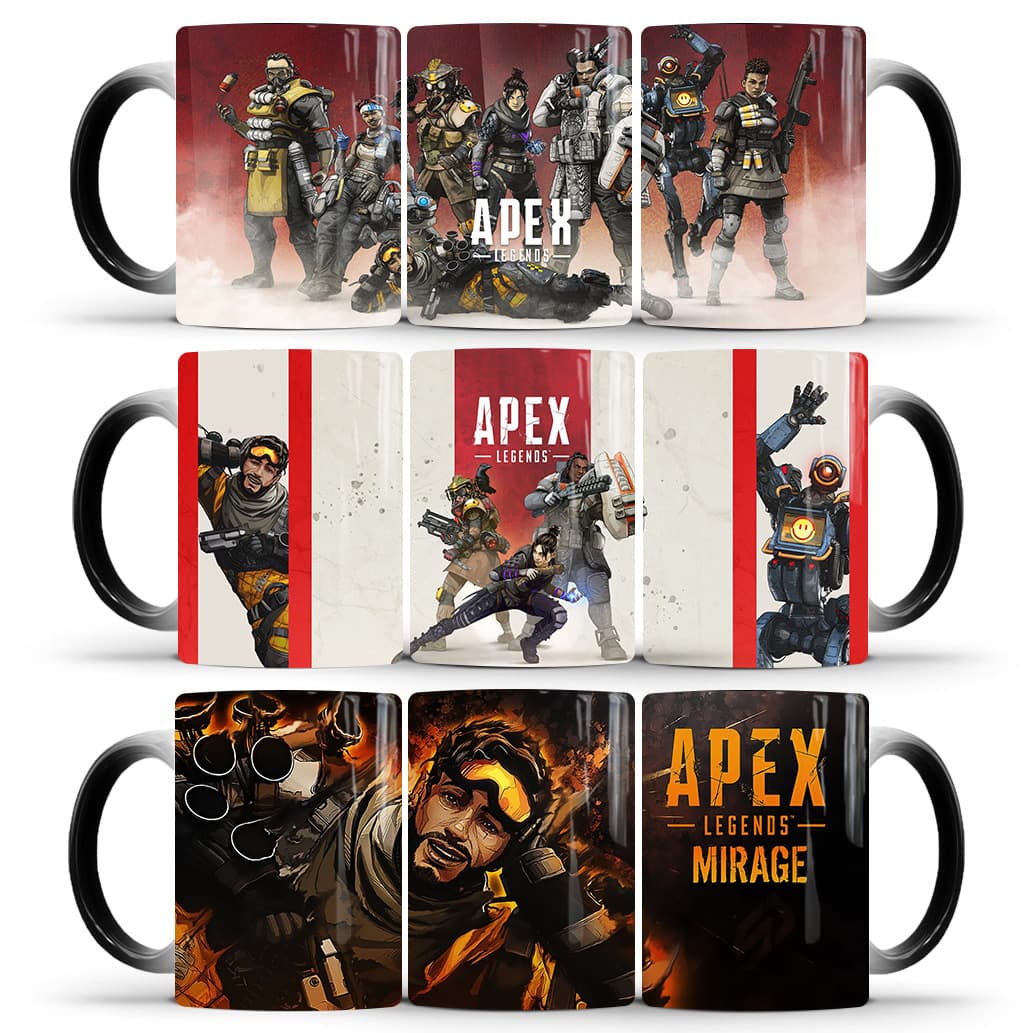 Cross-border Apex Legends Illusion Hero Color Changing Mug Ceramic Thermal Coffee Water Cup Foreign Trade Wholesale