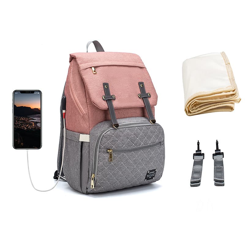 LEQUEEN Maternity Bag Multifunctional Large Capacity Fashionable Backpack Mom Bag for Pregnant Women Outing Baby Bag