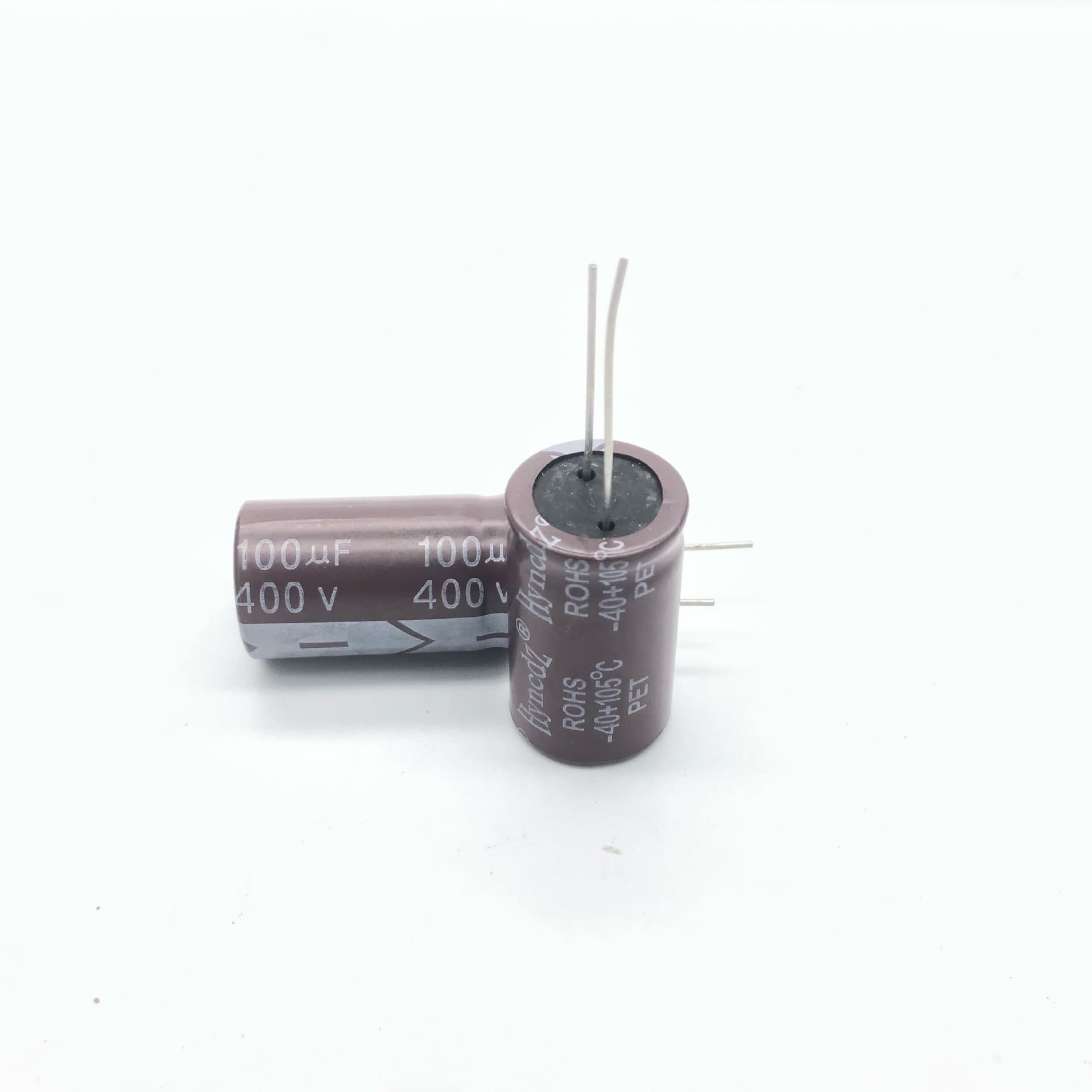 Factory direct sales of 400V 100uf 100uf 400V brown high frequency, lightning resistant, made of environmentally friendly PET material.