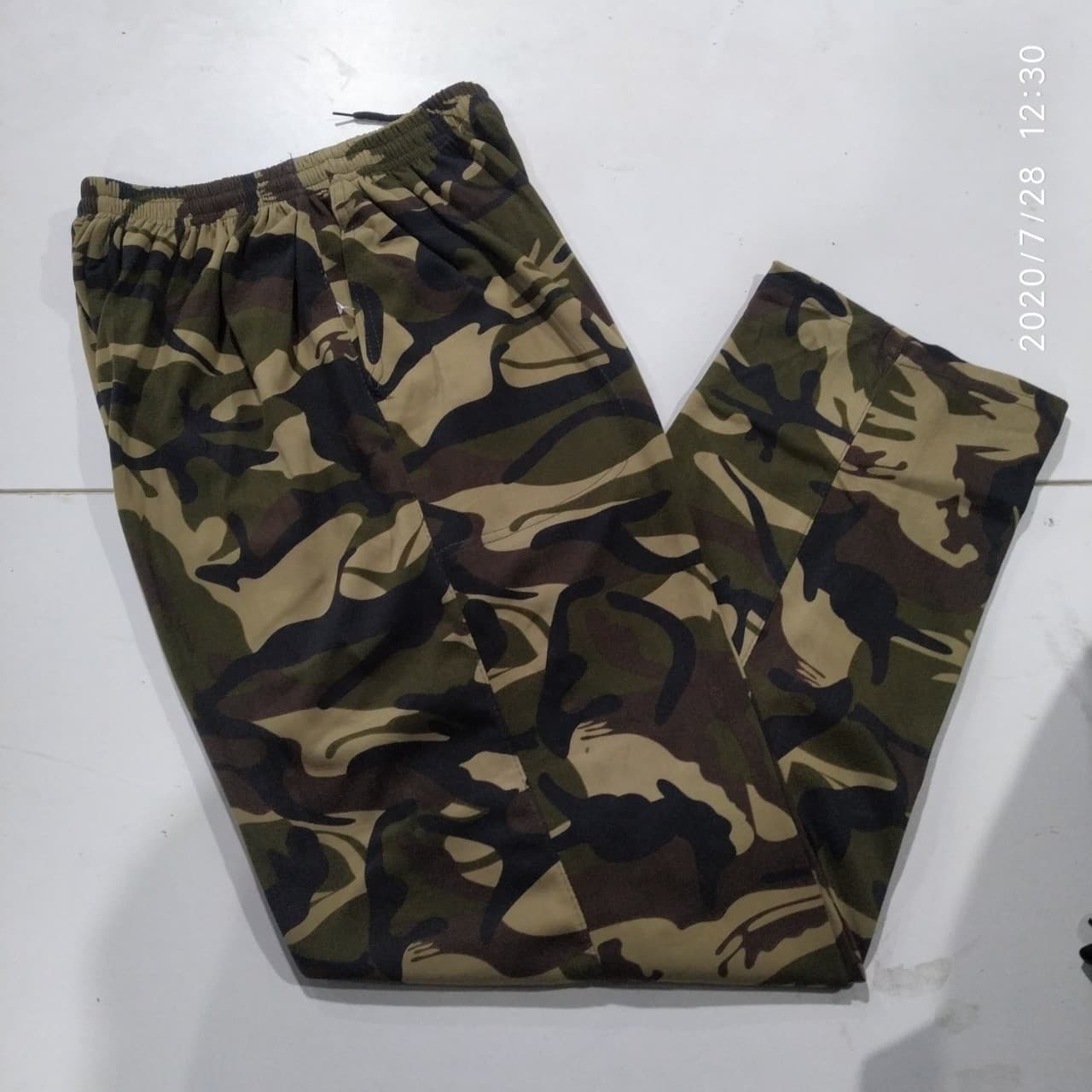 Men's Camouflage Work Pants Soft Fabric Knit Pants Spring Autumn Camo Pants Worker Trousers
