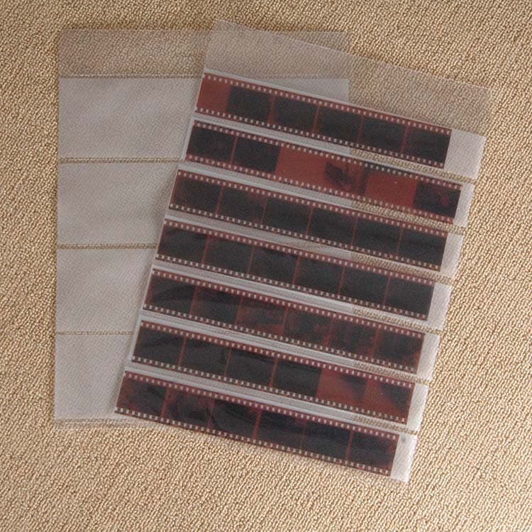Acid-free matte-lined film sleeves for 135 & 120 direct sales, full specifications, E-6 slide film bags