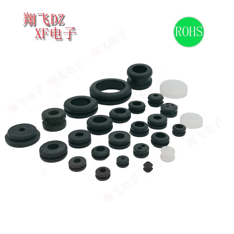 Factory Direct Supply Eco-Friendly Silicone Double-Sided Wire Guards, Through-Hole Coil Protection Coils, Power Protection Rings, Fan Quick-Install Wire Guards