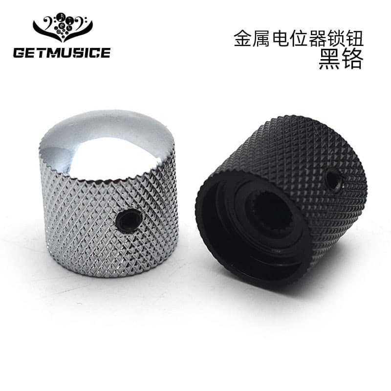 High-Quality Metal Potentiometer Cap with Hole for Electric Guitar Volume Knob, Bass Volume Knob, Tone Knob