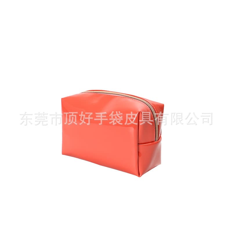 Portable Glossy PU Handbag, Women's Square Glossy Storage Bag, Eco-friendly Multi-functional PU Makeup Bag