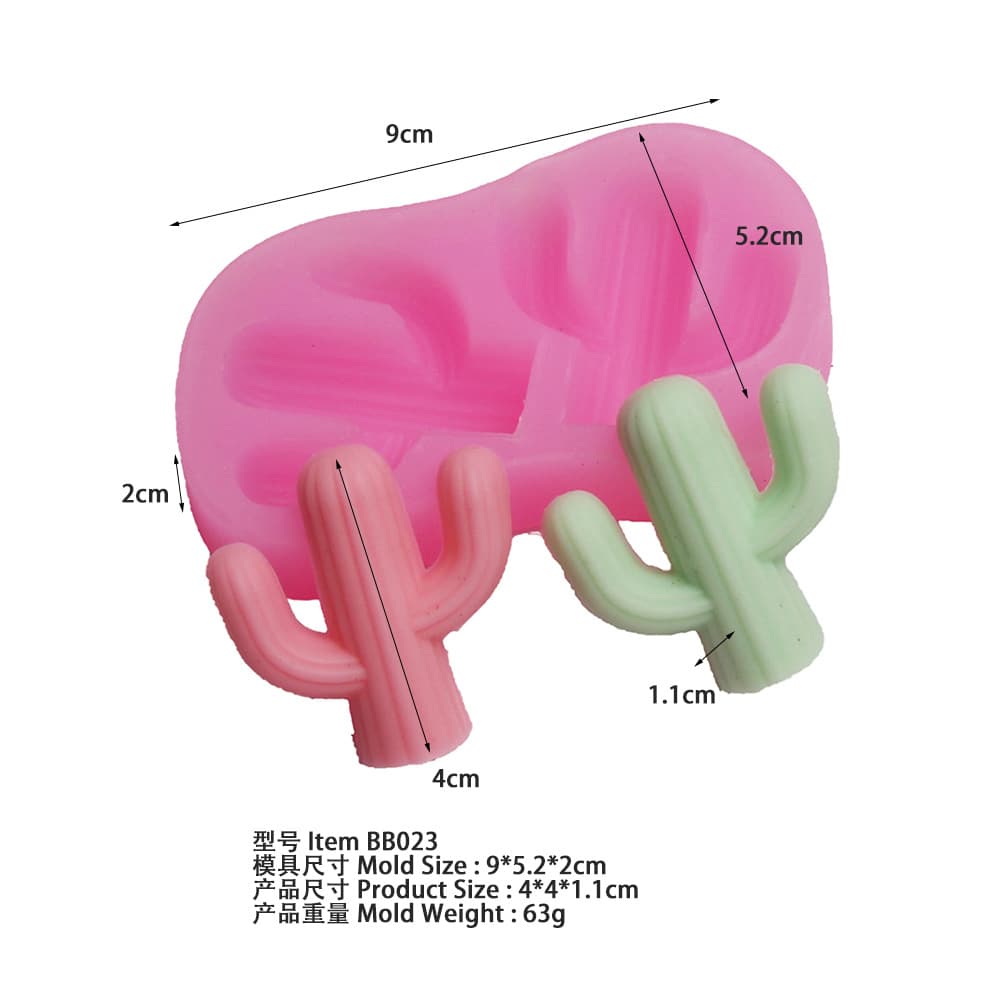 BB023 Cactus Silicone Mold for Clay Molds Silicone Fondant Cake Mold Wholesale