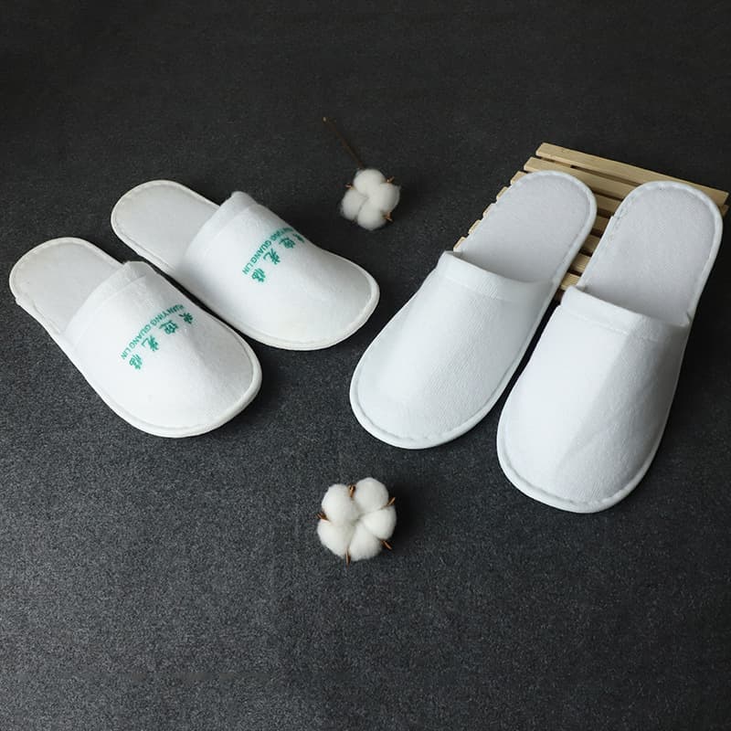 Disposable Hotel Guest Supplies Disposable Slippers Comfortable Guest Room Terry Slippers Free Logo Design