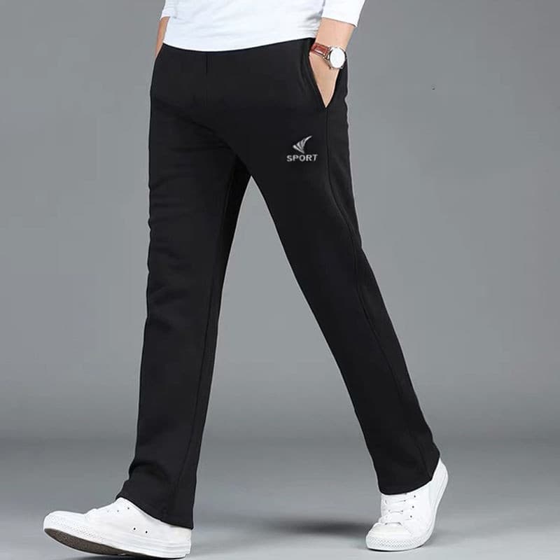 Casual Pants for Men, Autumn Mid-age and Youth Long Trousers, Middle-aged and Elderly Men's Sport Pants, Loose-fit Elastic Waist Straight-leg Sweatpants