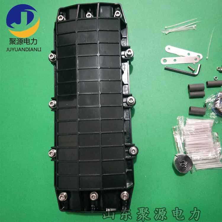Optical cable splice closure 3-in 3-out 24/48/96/144 cores, fiber optic fusion splice box, horizontal type.
