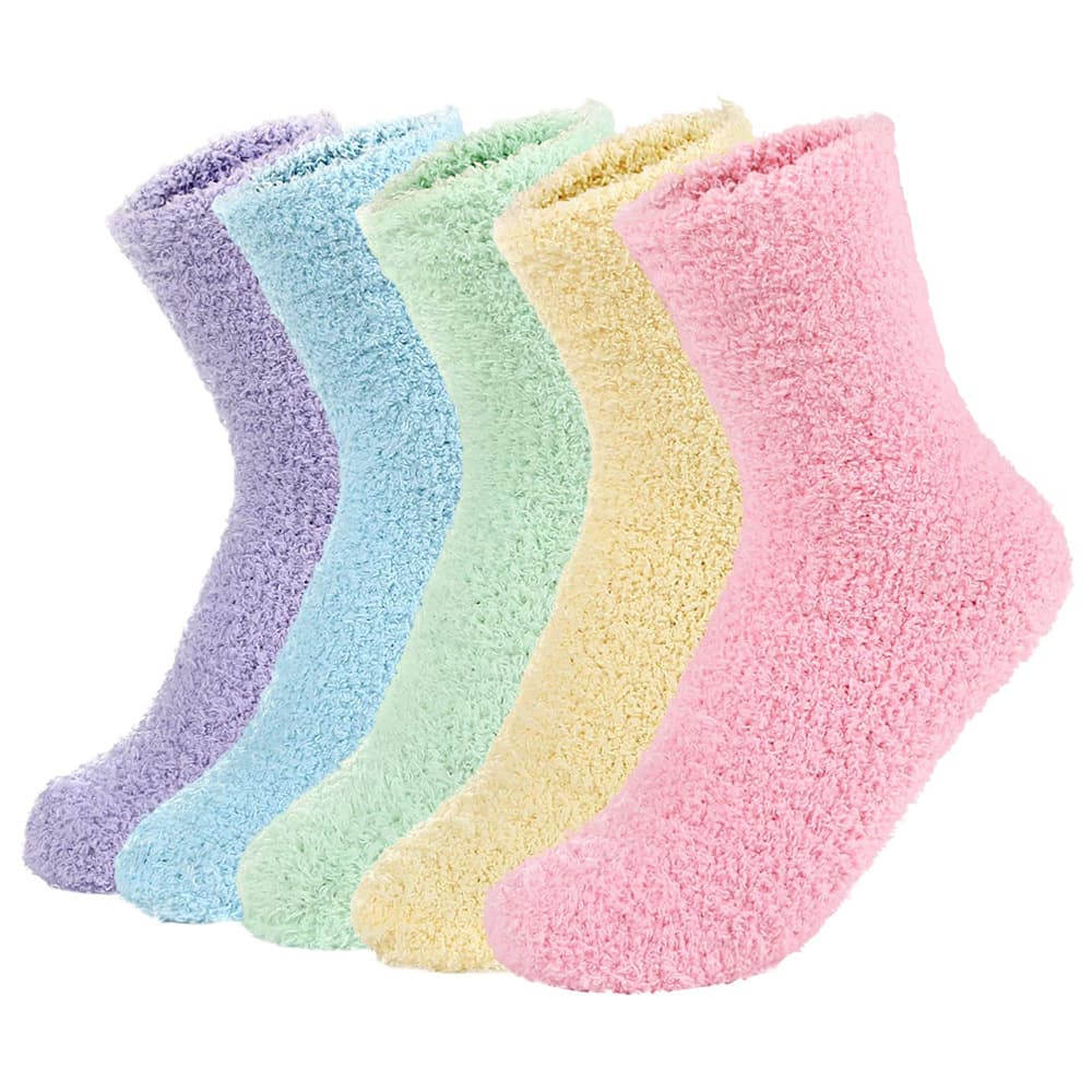 Custom non-shedding coral fleece socks