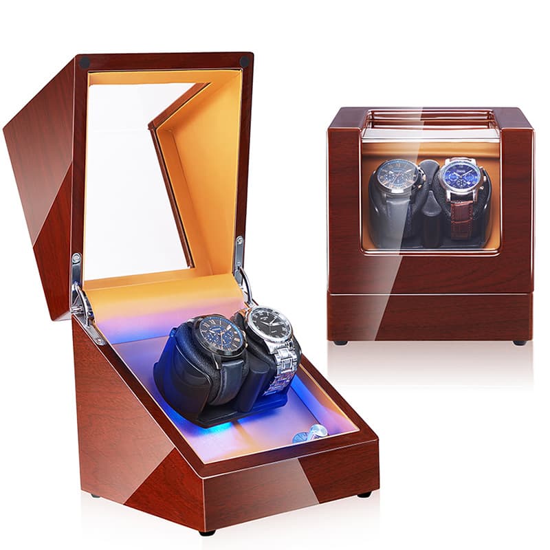 Cross-border Wooden Watch Winder Mechanical Watch Rotating Winding Box Electric Motor Watch Shaker Anti-magnetic Companion Watch