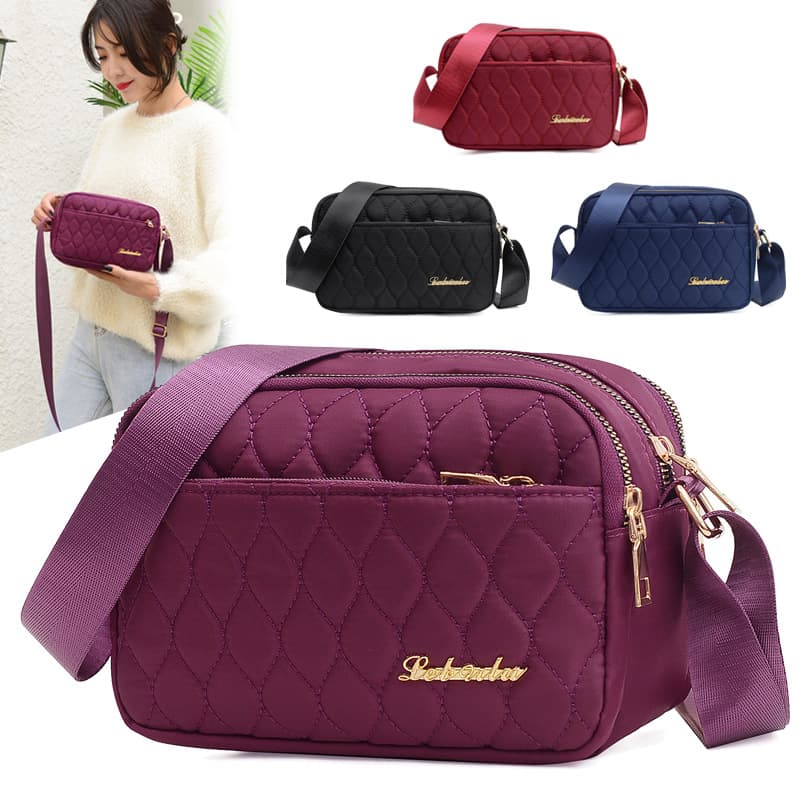 2020 Autumn Winter New Women's Bag Fashion Embroidery Shoulder Bag Diamond Pattern Casual Large Capacity Crossbody Bag Wholesale