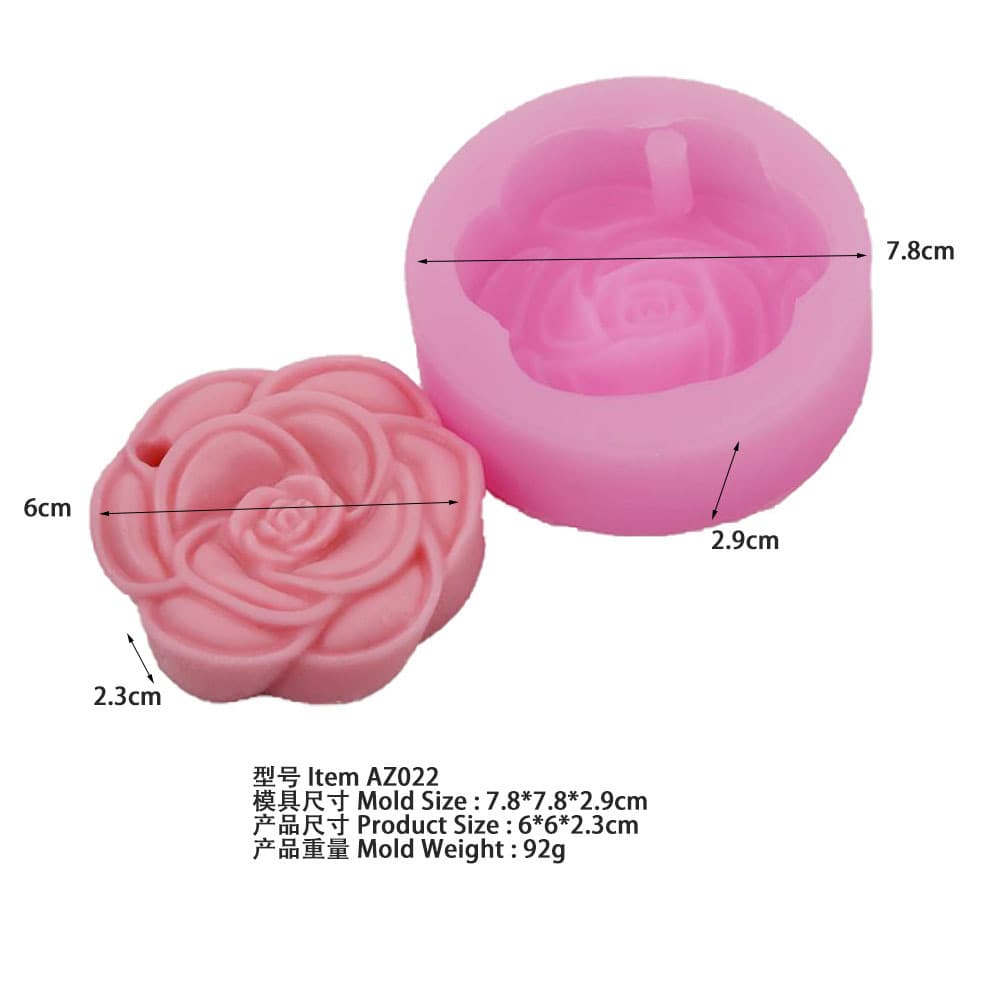 AZ022 Flower Silicone Soap Mold DIY Forming Soap Clay Mold Salt Carving Mold Molde Silicon