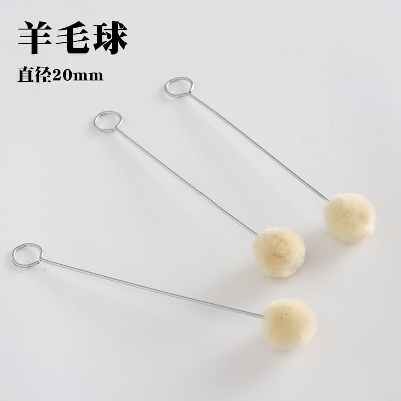 Wool ball dyeing oil wiping hand DIY leather wool brush glue ball brush