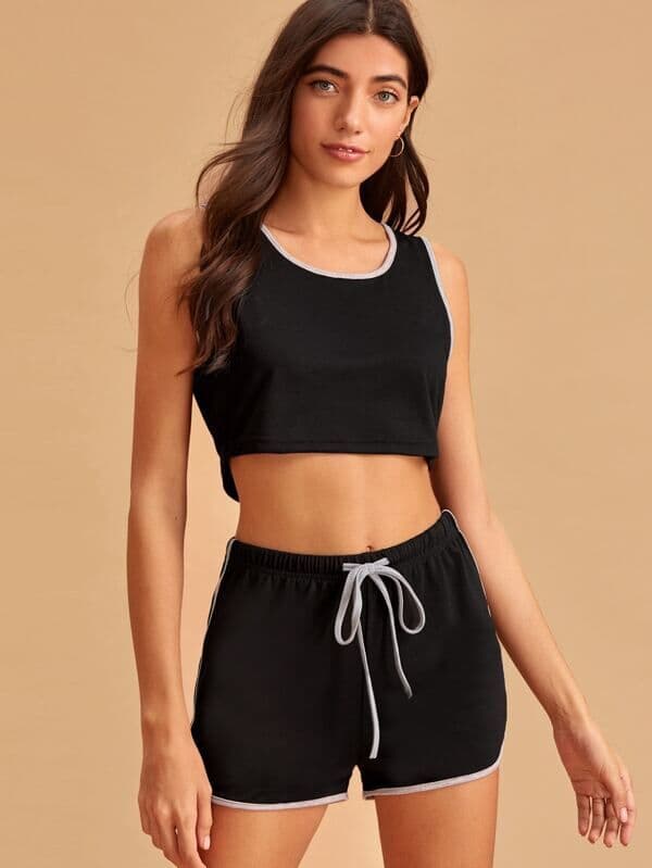 Women's Sportswear Set Yoga Outfit Summer Gym Running Clothes Loose Casual Fitness Wear Thin Quick-Dry Top
