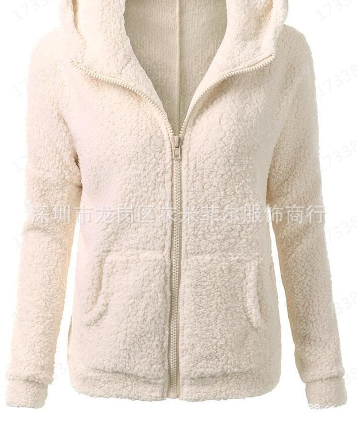 Cross-border Amazon Best-Seller Women's Wear European and American Plush Hoodie Women's Autumn/Winter Sherpa Women's New Top Coat