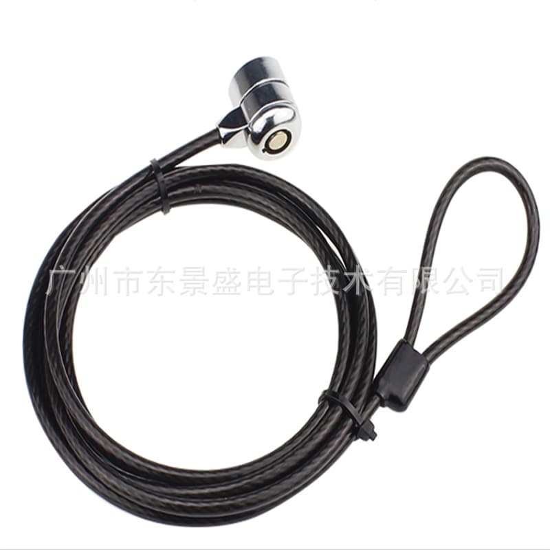 Laptop lock, black corded bag buckle, mechanical lock, various custom-made key anti-theft locks, metal locks