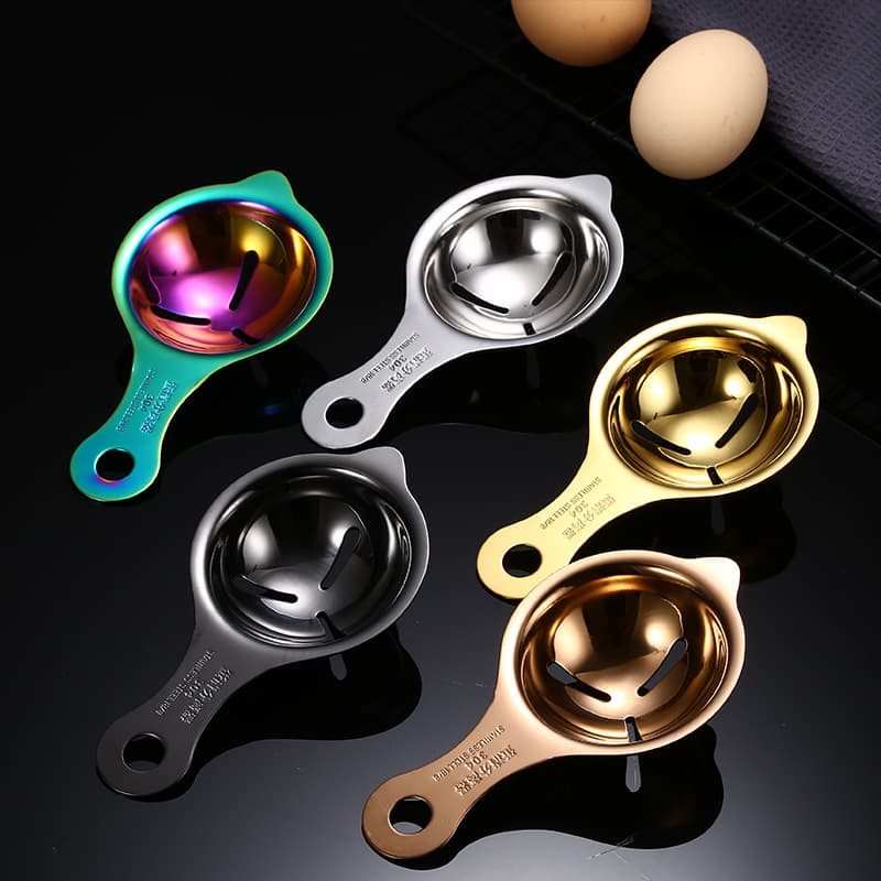 304 Stainless Steel Egg White Separator, Protein Filter, Kitchenware Baking Egg White and Yolk Separator