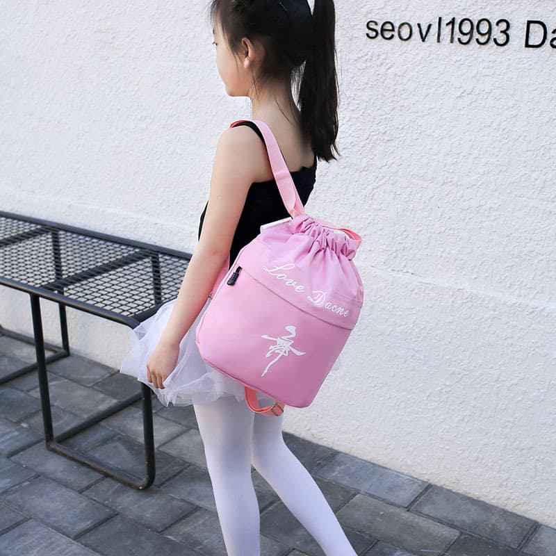 Dance Bag Children's Latin/Ballet Dance Backpack Double-Shoulder Bag Cute Fashion Dance Backpack Printable Text/Logo